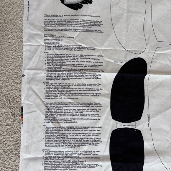 Soft sculpture penguin craft project piece - Picture 4 of 7